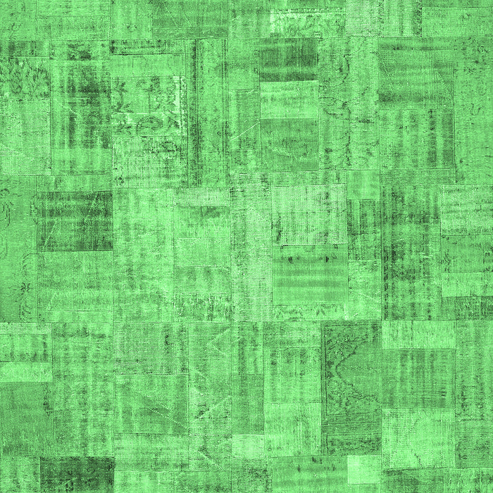Patchwork Emerald Green Transitional Rug, con442emgrn