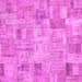 Square Machine Washable Patchwork Pink Transitional Rug, wshcon442pnk