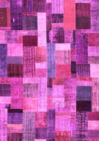 Patchwork Pink Transitional Rug, con443pnk