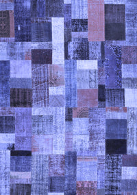 Patchwork Blue Transitional Rug, con443blu