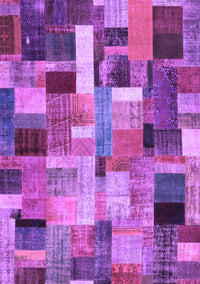 Patchwork Purple Transitional Rug, con443pur