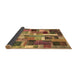 Sideview of Patchwork Brown Transitional Rug, con443brn