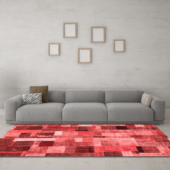 Transitional Red Washable Rugs