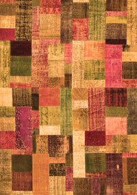 Patchwork Orange Transitional Rug, con443org