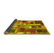 Sideview of Patchwork Yellow Transitional Rug, con443yw