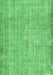 Machine Washable Abstract Emerald Green Contemporary Area Rugs, wshcon444emgrn