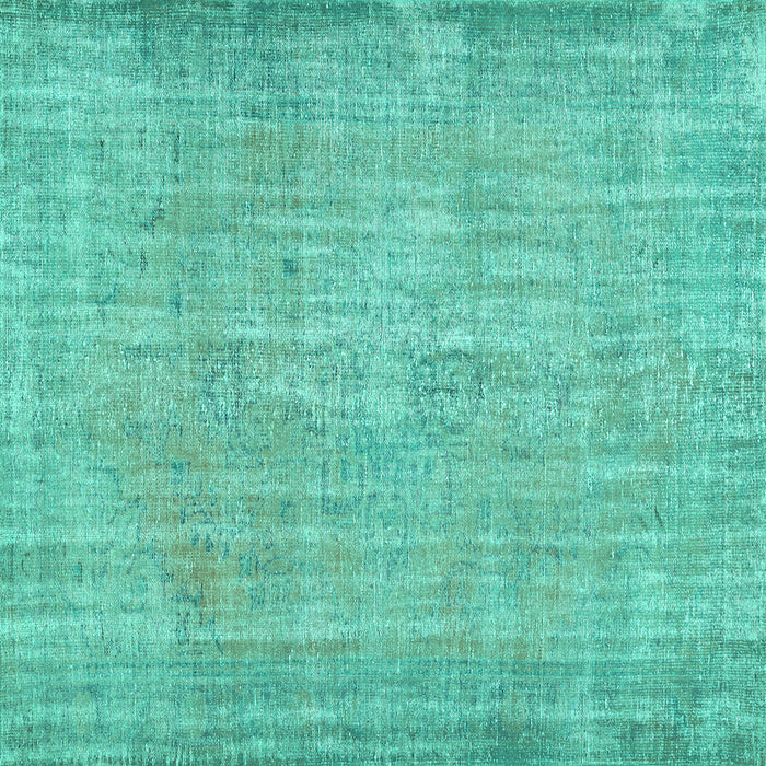 Square Abstract Turquoise Contemporary Rug, con444turq