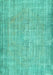 Machine Washable Abstract Turquoise Contemporary Area Rugs, wshcon444turq