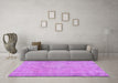 Machine Washable Abstract Purple Contemporary Area Rugs in a Living Room, wshcon444pur