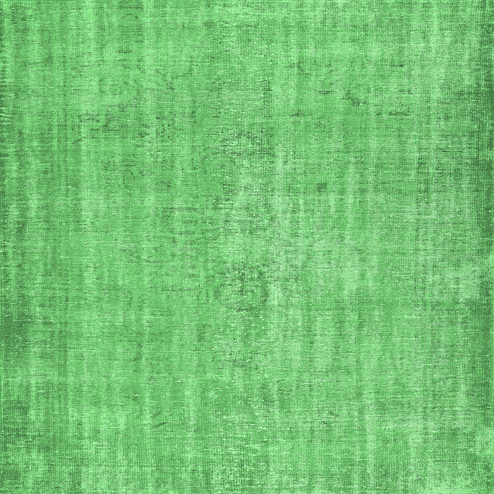 Square Machine Washable Abstract Emerald Green Contemporary Area Rugs, wshcon444emgrn