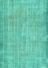 Abstract Turquoise Contemporary Rug, con444turq