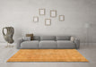 Machine Washable Abstract Orange Contemporary Area Rugs in a Living Room, wshcon444org