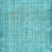 Square Machine Washable Abstract Light Blue Contemporary Rug, wshcon444lblu