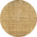 Round Abstract Brown Contemporary Rug, con444brn