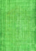 Serging Thickness of Machine Washable Abstract Green Contemporary Area Rugs, wshcon444grn