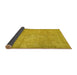 Sideview of Abstract Yellow Contemporary Rug, con444yw