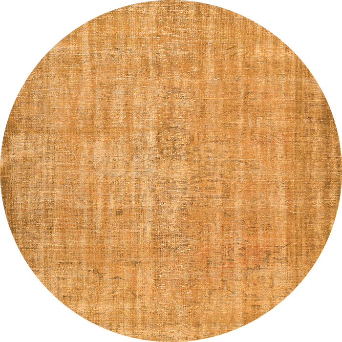 Square Abstract Orange Contemporary Rug, con444org