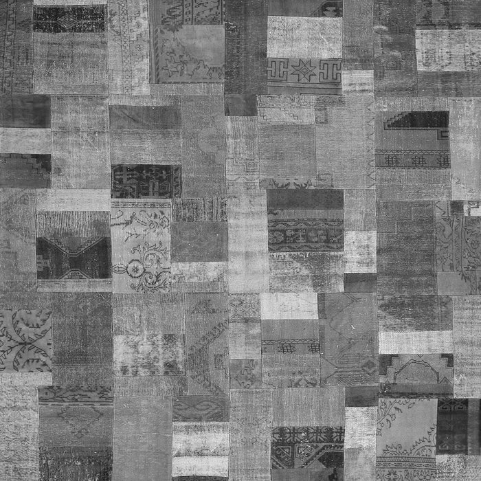 Serging Thickness of Patchwork Gray Transitional Rug, con445gry