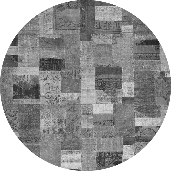 Square Patchwork Gray Transitional Rug, con445gry