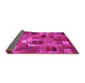 Sideview of Patchwork Pink Transitional Rug, con445pnk