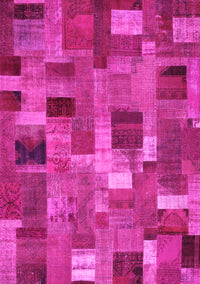 Patchwork Pink Transitional Rug, con445pnk