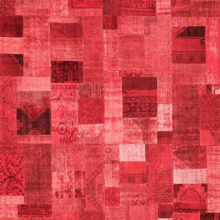 Patchwork Red Transitional Area Rugs
