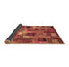 Sideview of Patchwork Brown Transitional Rug, con445brn