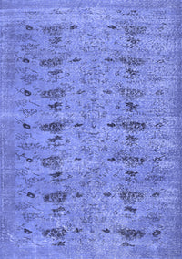 Abstract Blue Contemporary Rug, con446blu