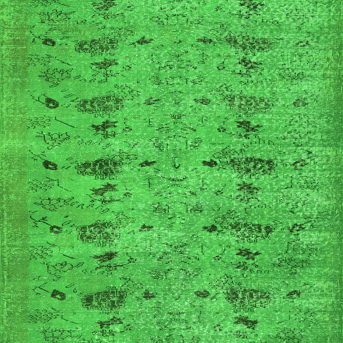 Serging Thickness of Machine Washable Abstract Green Contemporary Area Rugs, wshcon446grn