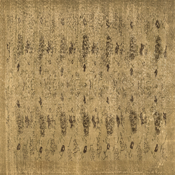 Square Machine Washable Abstract Brown Contemporary Rug, wshcon446brn