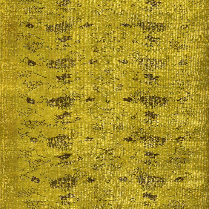 Abstract Yellow Contemporary Rug, con446yw