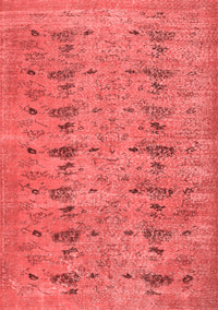 Abstract Red Contemporary Rug, con446red