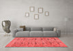 Contemporary Red Washable Rugs