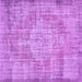 Square Machine Washable Abstract Purple Contemporary Area Rugs, wshcon447pur