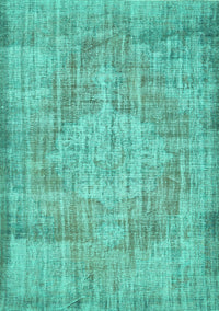 Abstract Turquoise Contemporary Rug, con447turq