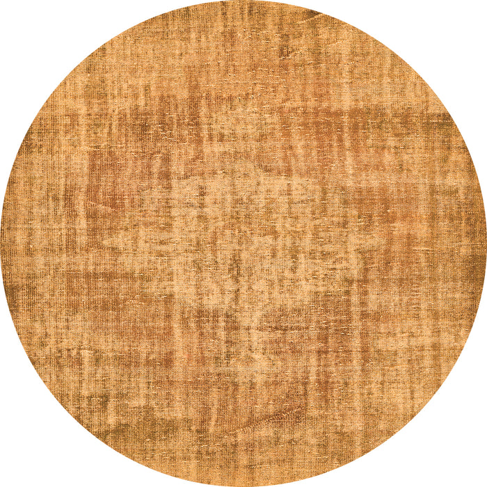 Square Abstract Orange Contemporary Rug, con447org