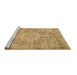 Sideview of Machine Washable Abstract Brown Contemporary Rug, wshcon447brn