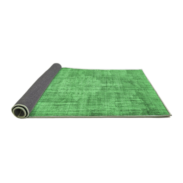 Sideview of Abstract Emerald Green Contemporary Rug, con447emgrn