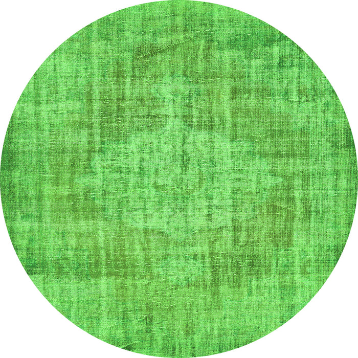 Square Abstract Green Contemporary Rug, con447grn