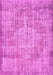 Machine Washable Abstract Pink Contemporary Rug, wshcon447pnk