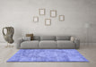 Machine Washable Abstract Blue Contemporary Rug in a Living Room, wshcon447blu