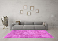 Machine Washable Abstract Pink Contemporary Rug, wshcon447pnk