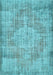 Machine Washable Abstract Light Blue Contemporary Rug, wshcon447lblu