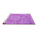 Sideview of Machine Washable Abstract Purple Contemporary Area Rugs, wshcon447pur