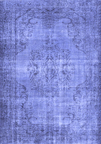 Abstract Blue Contemporary Rug, con448blu