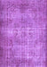 Machine Washable Abstract Purple Contemporary Area Rugs, wshcon448pur