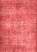 Abstract Red Contemporary Area Rugs