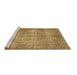 Sideview of Machine Washable Abstract Brown Contemporary Rug, wshcon448brn