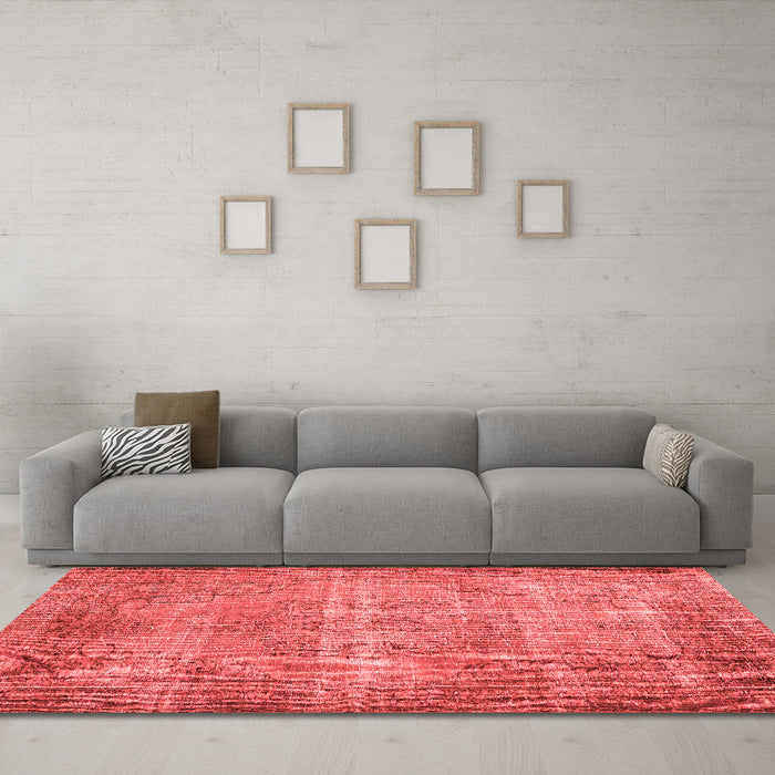 Contemporary Red Washable Rugs