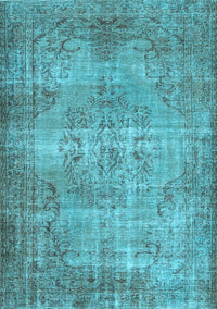 Abstract Light Blue Contemporary Rug, con448lblu